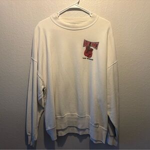 IRON MIKES SPORTS BAR SWEATSHIRT. LONG SLEEVE WHITE XL